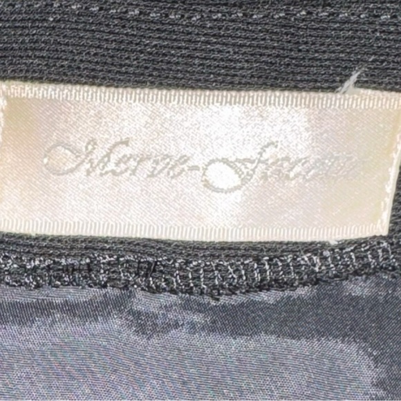 Merve Facette Vintage Black Feather Trim Fit and Flare Cocktail Dress Size Small - Picture 9 of 9